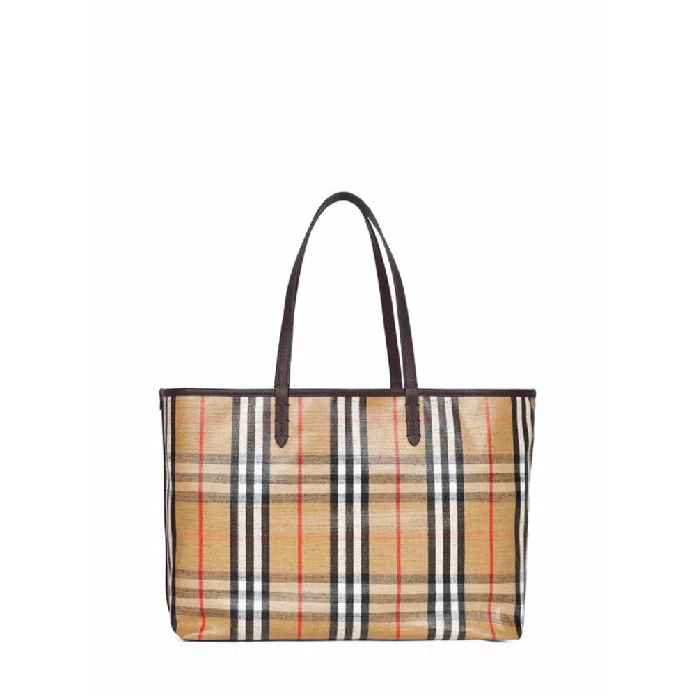 Burberry Women Beige Highlands Medium Tote Bag - Picture 3 of 3